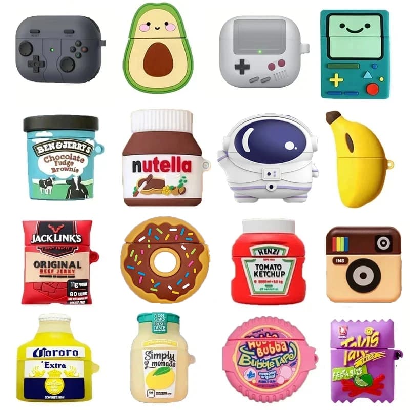 3D Cute Cartoon Gamepad Candy Bluetooth Headset Case for Airpods 1/2/3 Biscuits Headphone Charging Case for Airpods Pro 2