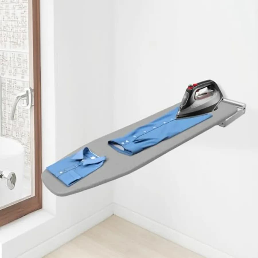 Asse da Stiro a Muro Pieghevole 39.6 x 13 Pollici, Set Asse da Stiro a Muro per Casa, Appartamenti e Dormitori con Sgancio Facile