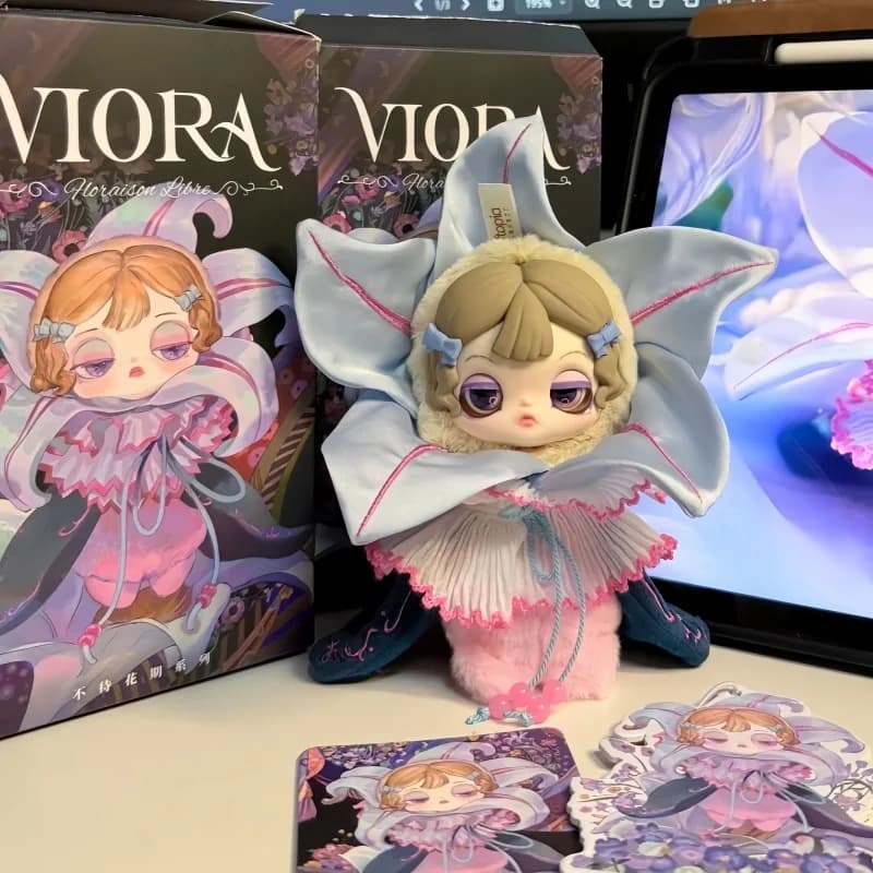 Nuovo Viora Peluche Cieco Scatola Floraison Libre Serie Vinile Viora Borsa Fascino Ornamento Action Figures Bambola Pendent Giocattolo Carino Regali per Bambini