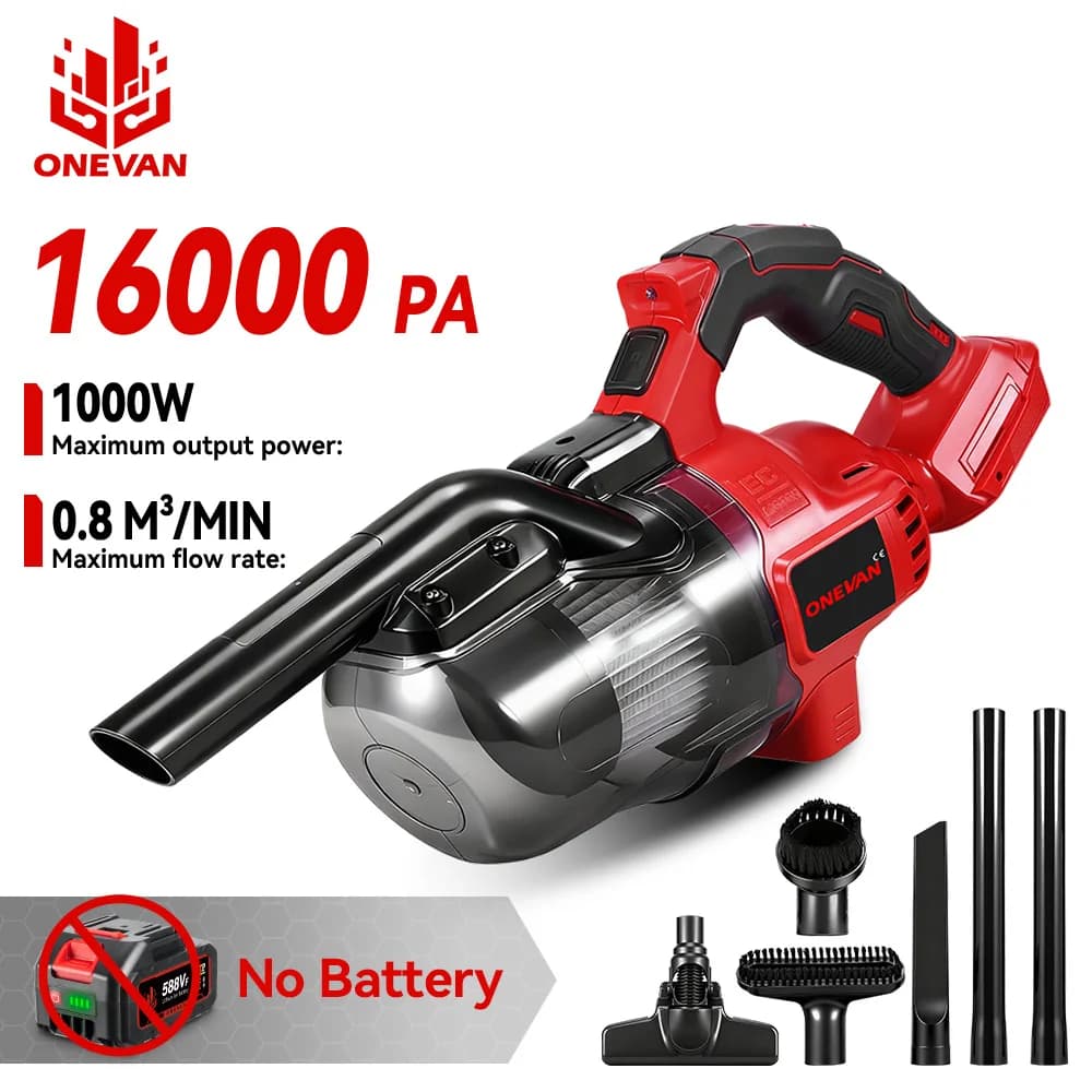 ONEVAN 16000PA Cordless Vacuum Cleaner Electric Hand Tent Multifunctional Floor Cleaner Electric Tools For Makita 18V Battery Spille