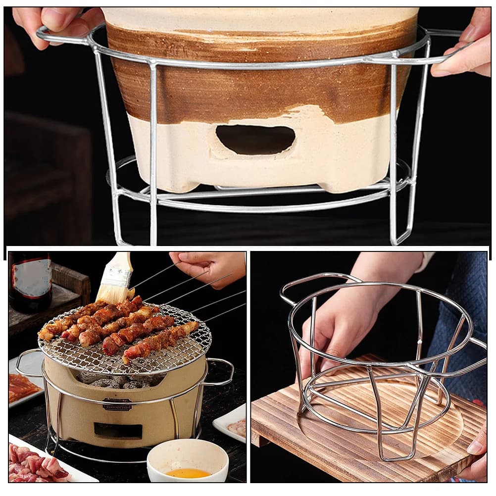 Stainless Steel Cooker Support for Durable Portable Camping Burner for Multifunction Outdoor Kitchen Ring Accessories