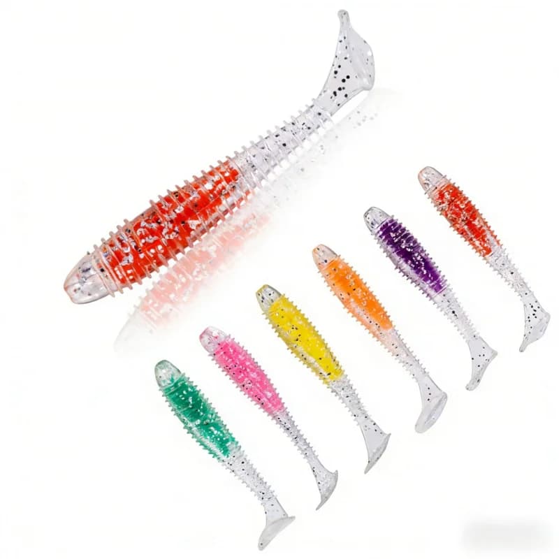 Artificial bait Colored with Lead Head, Lento Floating, for Texas Rig, Bass Fishing and Crappie