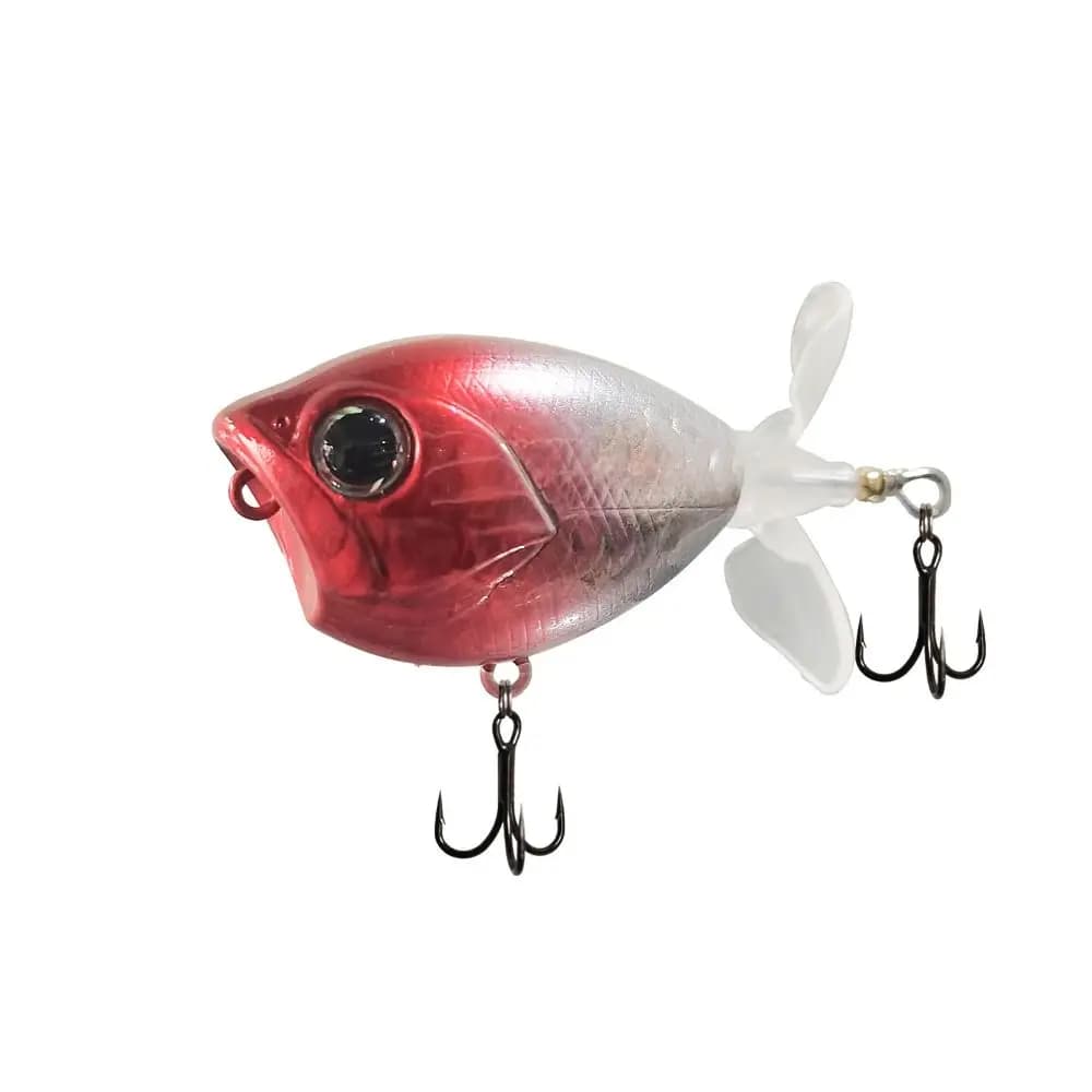 2024 6g/50mm 11g/60mm Esca Artificiale Galleggiante Warbler Popper con Coda Rotante per la Pesca al Bass e Topwater