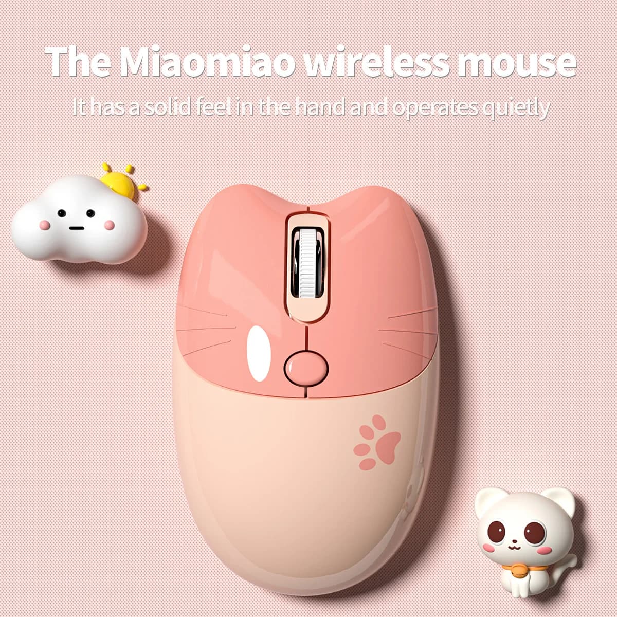 Mouse M3DM silenzioso per ufficio efficiente a forma di gatto con connessione Bluetooth wireless MOFii