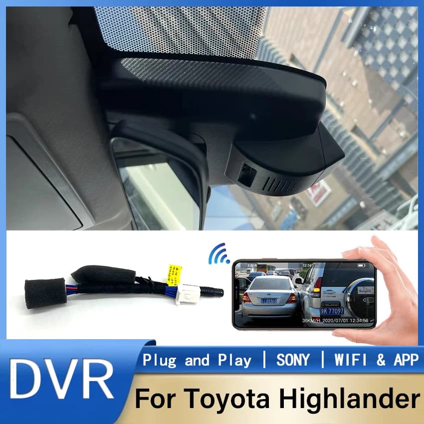 Dash Cam for Toyota Highlander XU70 XU50 2024 2023 2022 2021 2020 2019 2018 2017, DVR 4K Dashcam Car Accessories