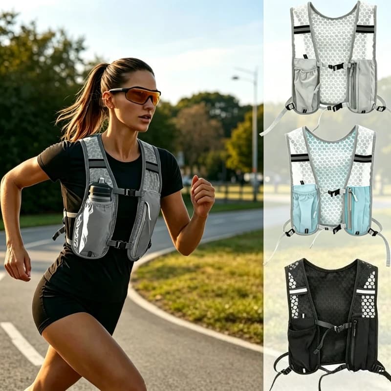 1Pc Lightweight Hydration Vest Backpack Ergonomic Water Holder for Running Cycling Outdoor Sports