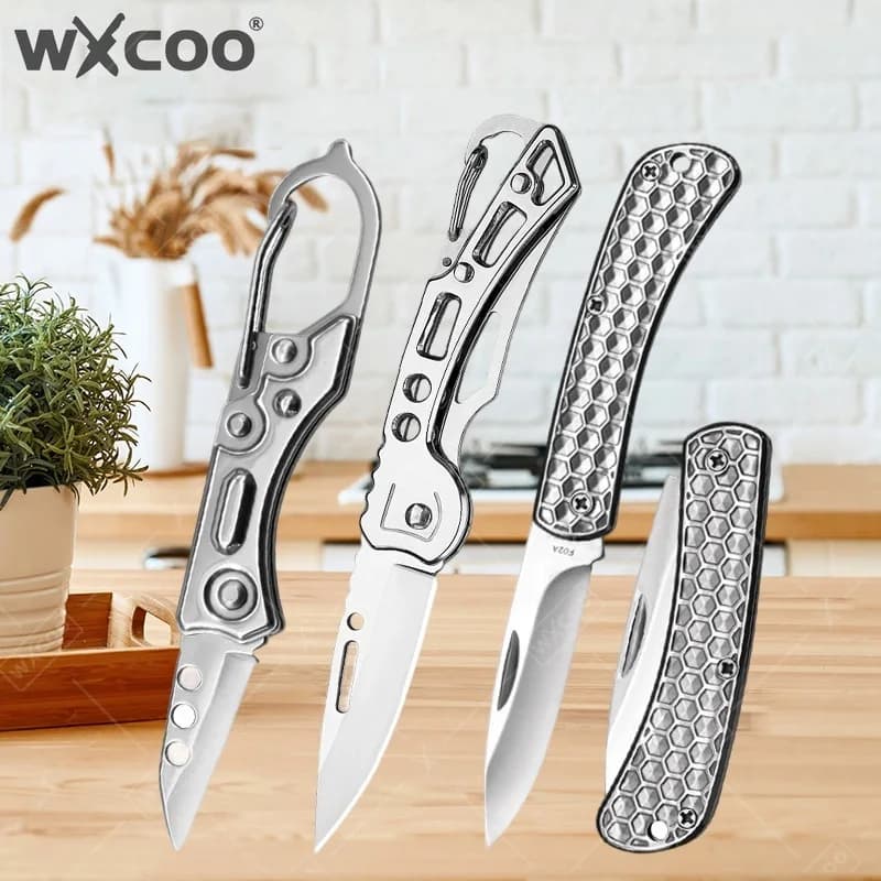 Mini WXCOO Folding Knife for Meat, Fruit, Fish, Vegetables, Kitchen Knife for Boning, Butcher's Knife, Cooking Knife