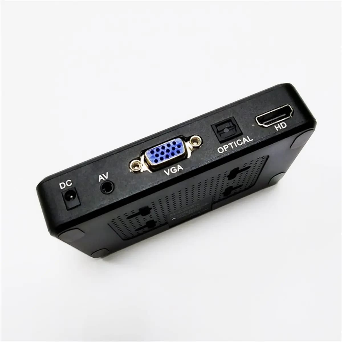 ABZJ Mini Lettore Multimediale Full HD con Autoplay 1080P, Lettore Multimediale USB Esterno per HDD, VGA AV per SD U Disk MKV RMVB, Spina EU