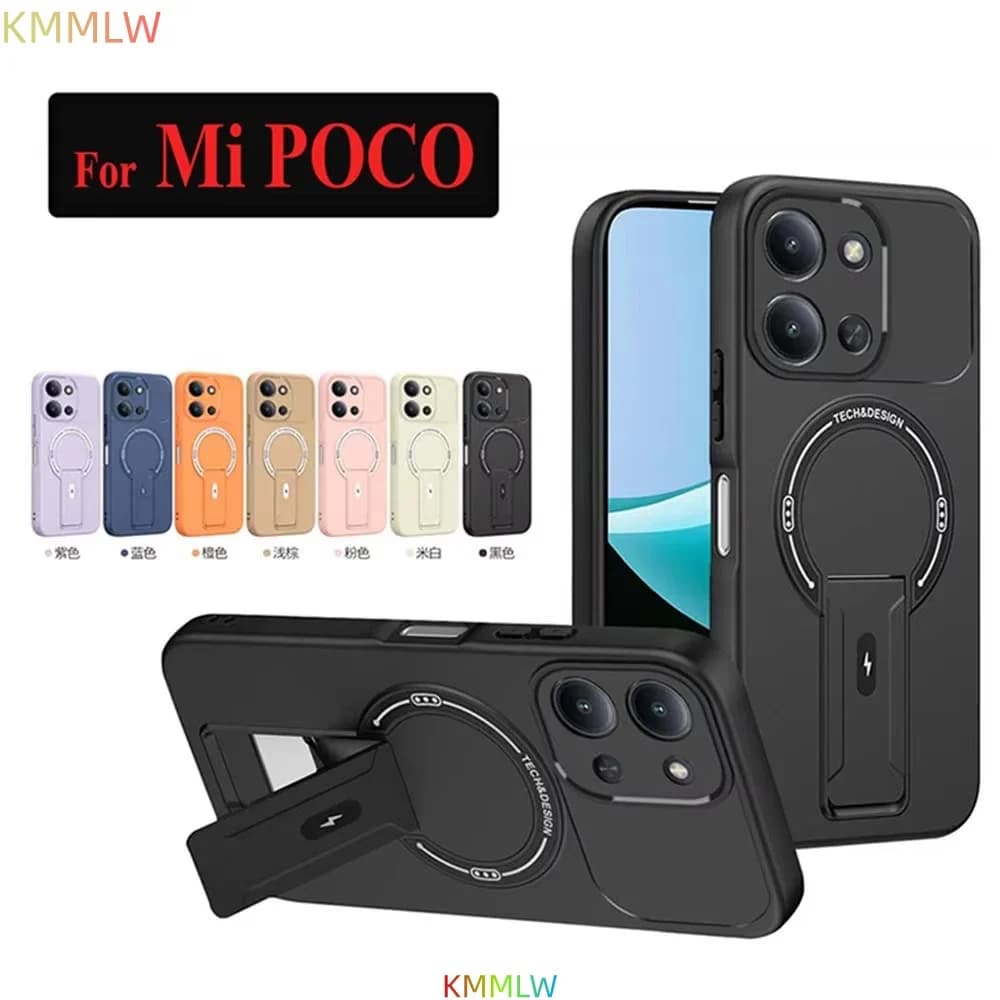 Custodia per Mi Poco X7 Pro X6 M7 Plus M6 Pro C71 C65 C61, Cover Posteriore Opaca con Supporto Kickstand per Mi Poco F8 F7 Pro Ultra