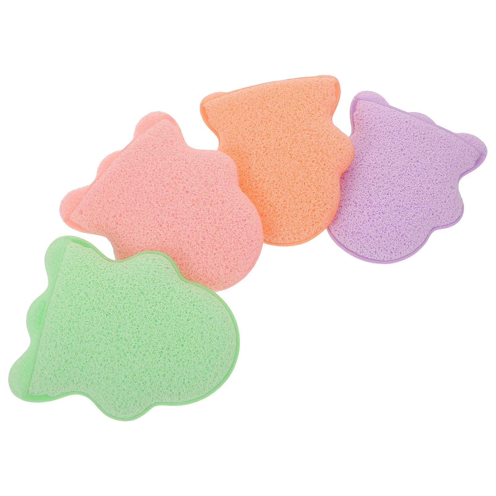 4Pcs Oversized Thickened Cotton Face Scrubber Mitts for Gentle Facial Cleansing Exfoliating Makeup Removal Mud Mask Application
