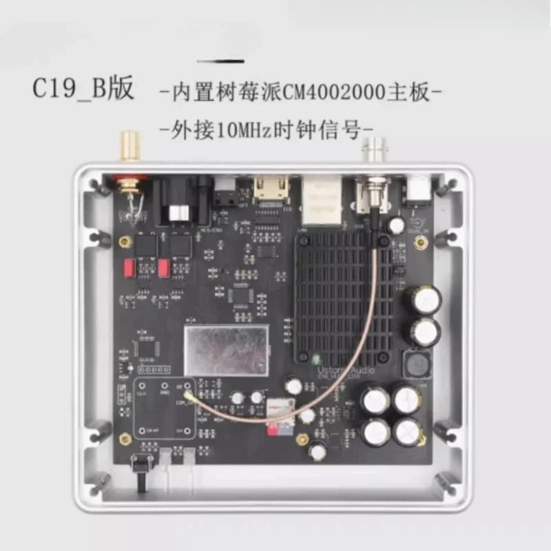 Adatto per giradischi digitale C19, Raspberry Pi, oscillatore a cristallo a temperatura costante OCXO, ROON, AirPlay, UPNP, NAA