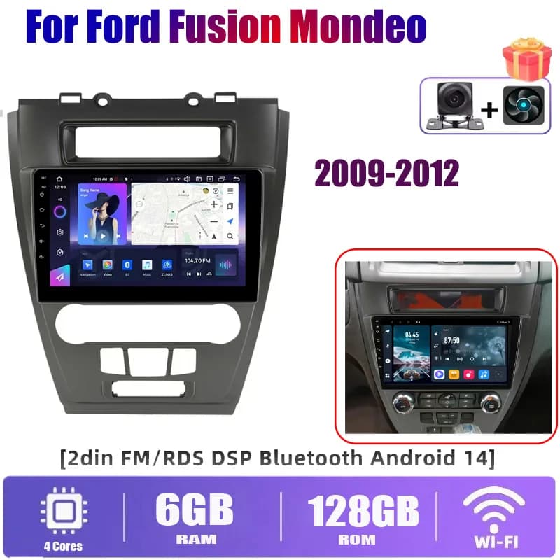 10 "CarPlay Android Radio Per Ford Fusion Mondeo 2002-2012 Navigazione GPS Stereo Auto Sistema Intelligente Wireless Carplay