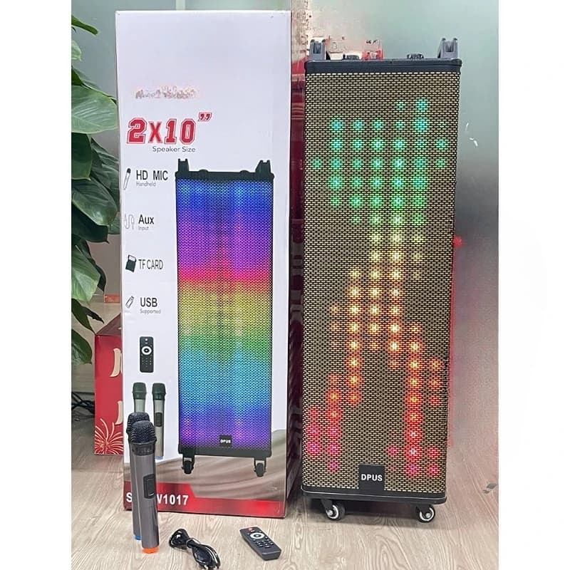 Altoparlanti karaoke Bluetooth con bassi potenti, microfono wireless, luci LED a matrice, subwoofer, altoparlanti per feste all'aperto