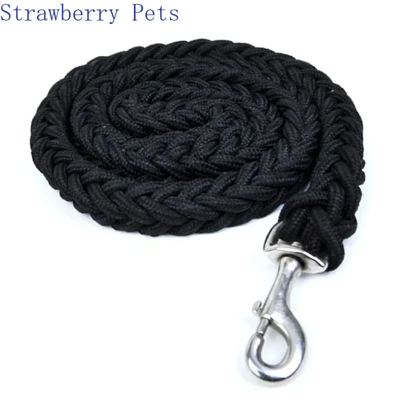 Guinzaglio per cani in nylon grossolano super resistente da 130 cm L/XL Collare per cani regolabile a doppia fila in tela verde militare per cani di taglia media