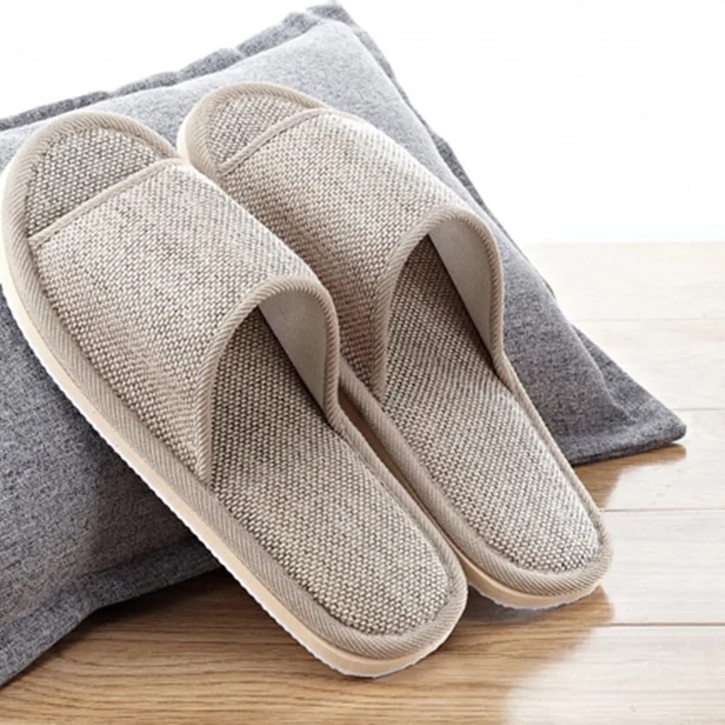 1-5 pezzi pantofole da casa scarpe da donna e da uomo coppie semplici pantofole di lino per la casa scarpe basse da interno sandali pantofole per gli ospiti
