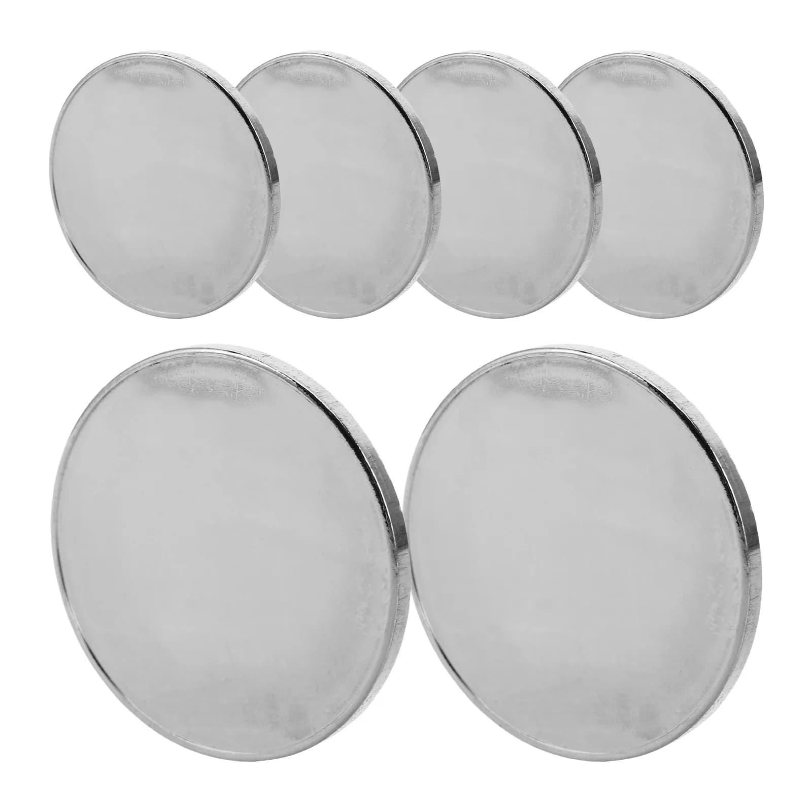 6 Pieces of Metal Coins Custom Laser Engraving, 1,73 Round Empty Discs for Crafts Fa-da-te, Creation of Jewelry and Custom Remember
