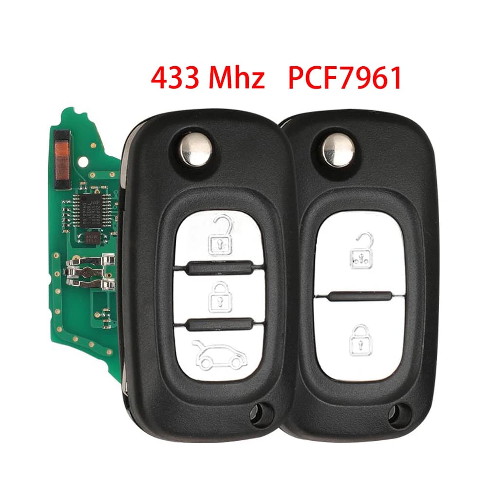 Nuovo Telecomando Allarme Auto Jingyuqin FSk PCF7961A 433MHZ per Renault Clio 3 Fluence Megane 3 Kangoo Master Modus Alpine