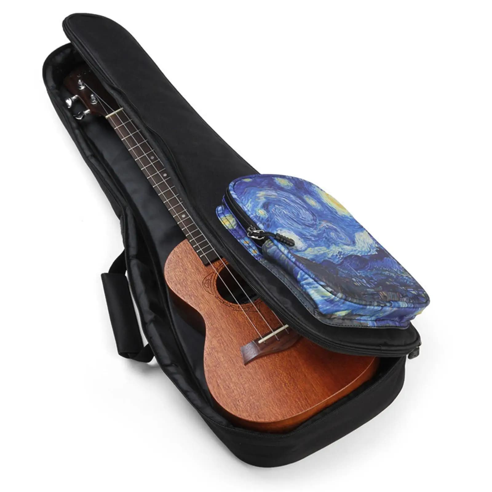 Ukulele Gig Bag Backpack Padded Adjustable Straps Carrying Case for Concert