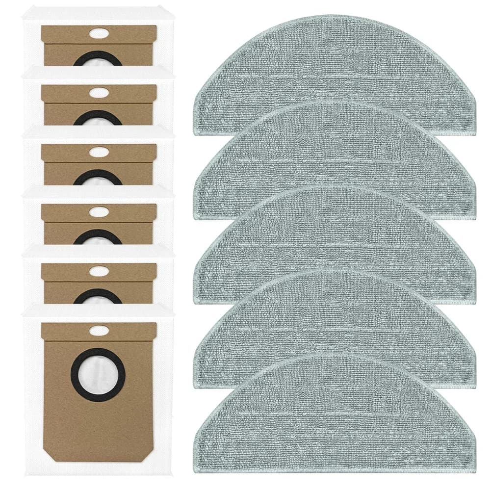 Replacement Mop Cloths And Dust Bags Kit Compatible With For DEERMA S30 / For DEM-S30 Robot Vacuum Cleaner Household Supplies