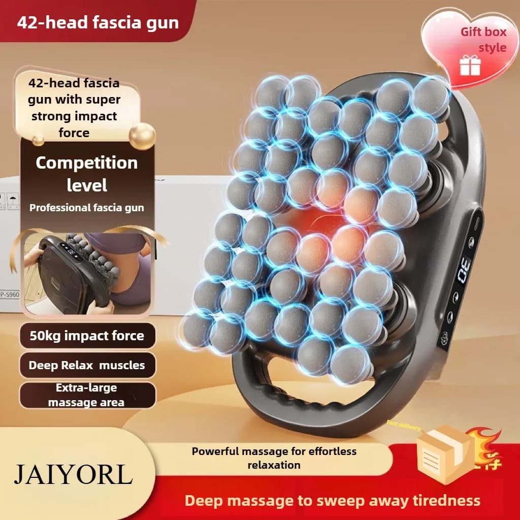 42 Head Fascia Pistola Muscle Massage Back Cervical Vertebra Pistola for Electric Massage Multifunctional Wide area Relaxation Life