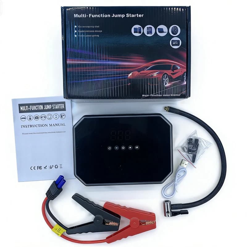 Avviatore di Emergenza per Auto, Dispositivo di Avviamento, Power Bank 12V 7200mAh, Caricabatterie per Auto, Booster di Emergenza