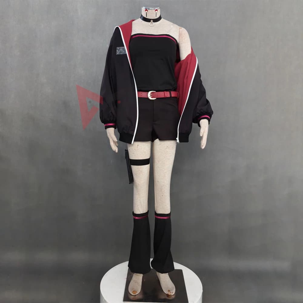 Nuovo Ninja Borutoes Uchihang Saradan Costume Cosplay Camicia Pantaloncini Giacca Leggings per Gioco Party Halloween Adulto Taglie Forti