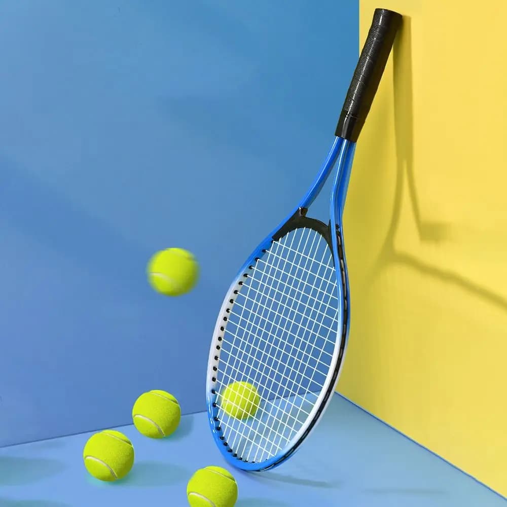 Blue Red Kids Tennis Rack Tennis Rack for Parents and Kids Interactive Professional for Beginners Shock Training Tennis Rack