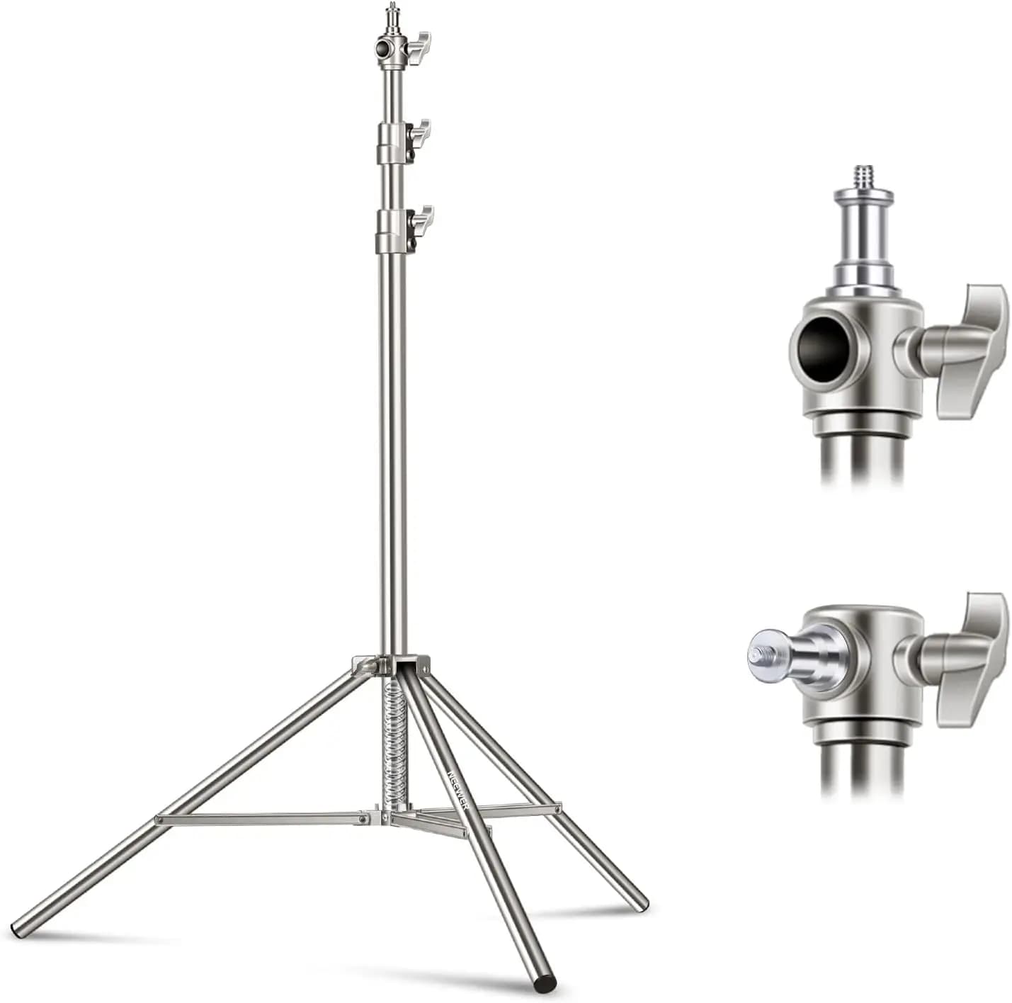 NEEWER 7.2ft/2.2m Stainless Steel Light Stand for Strobe,LED Video Light,Ring Light, Monolight, Softbox