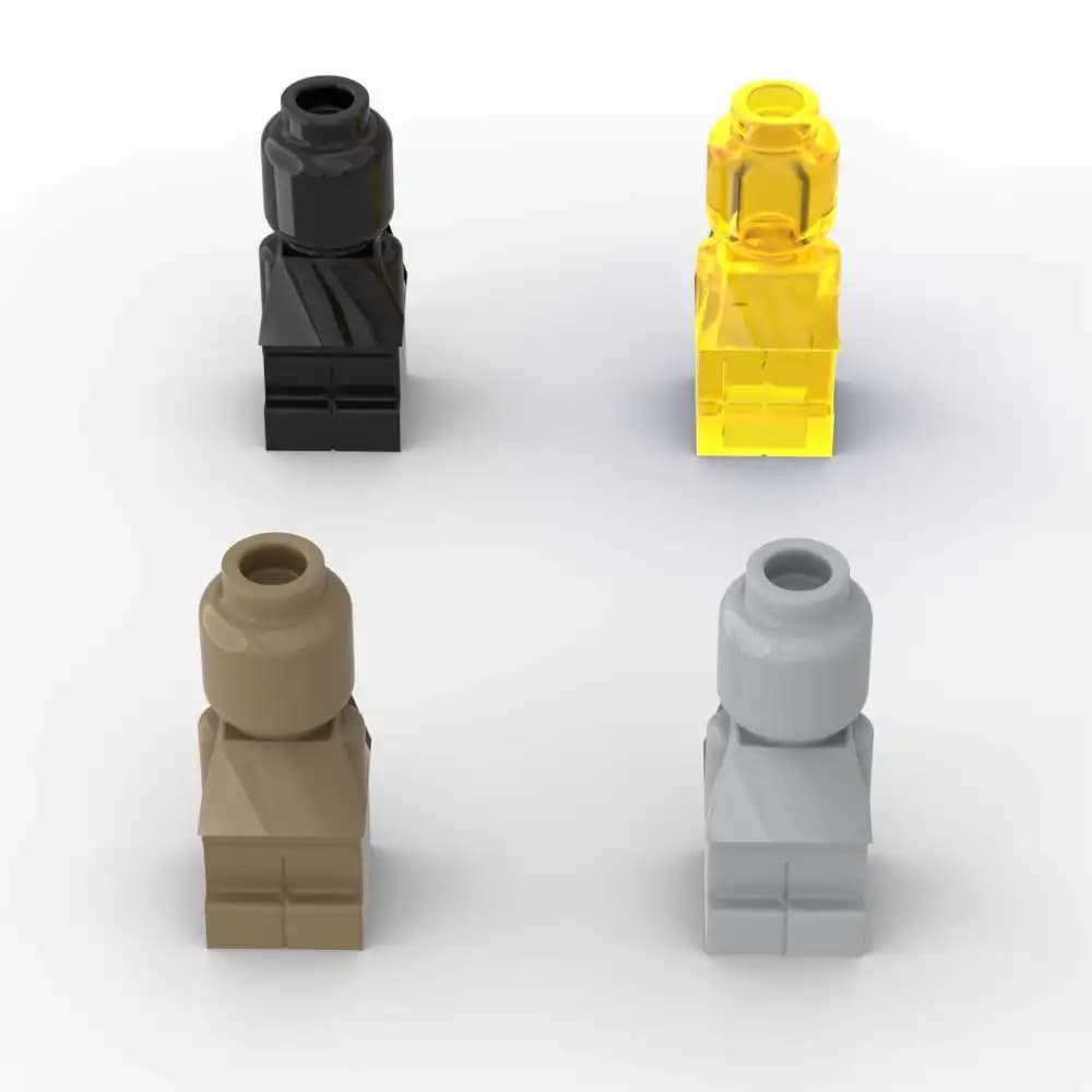 MOC 10PCS 85863 Mini Man Trophy Solid Color Chess Building Blocks Kit Black Compatible Figuresed 4585486 Particle Kid Toys Gifts
