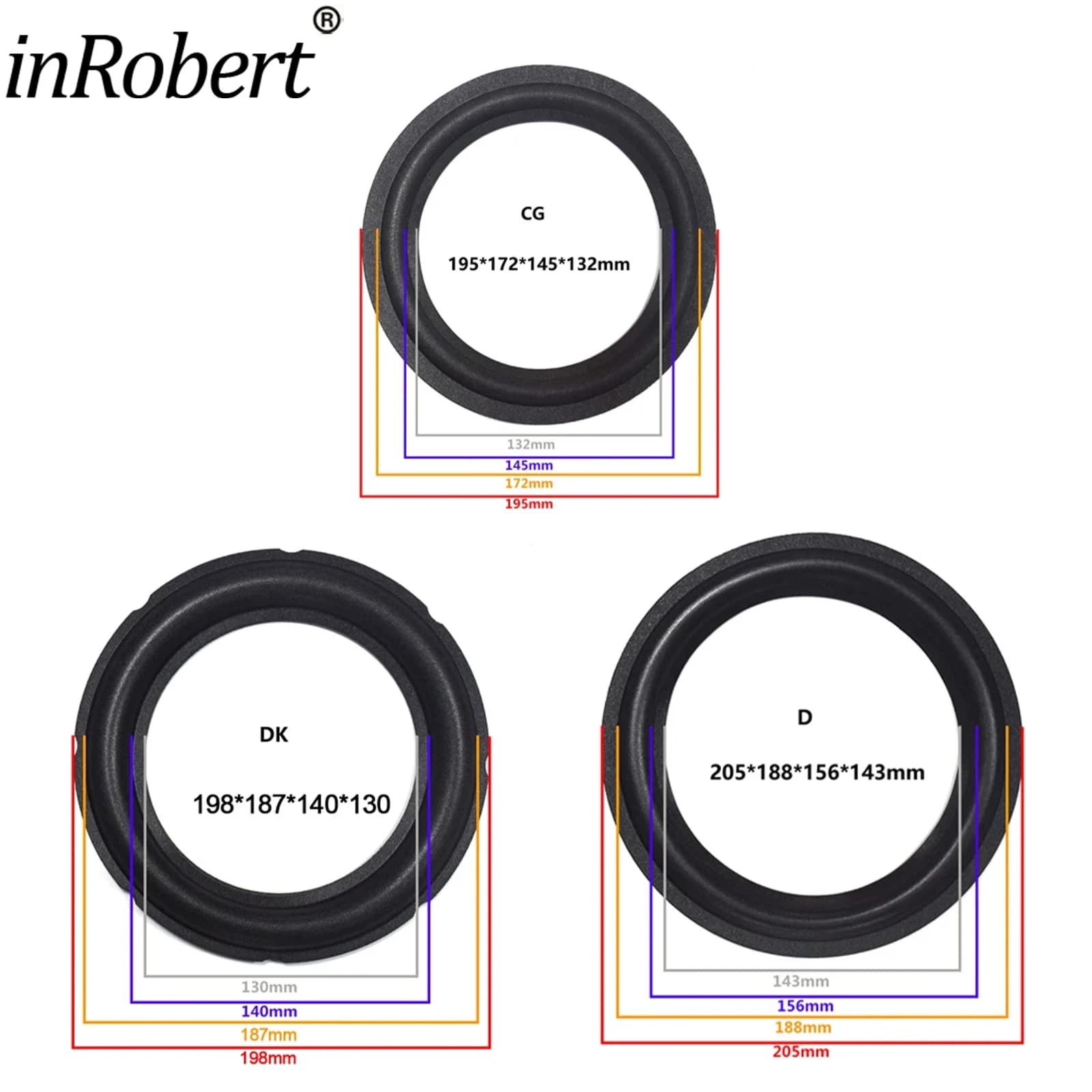 8 inch Speaker Foam Surround Woofer Repairing Folding Edges Subwoofer Ring DIY Repair Kit Accessories Speaker Suspensions Edge