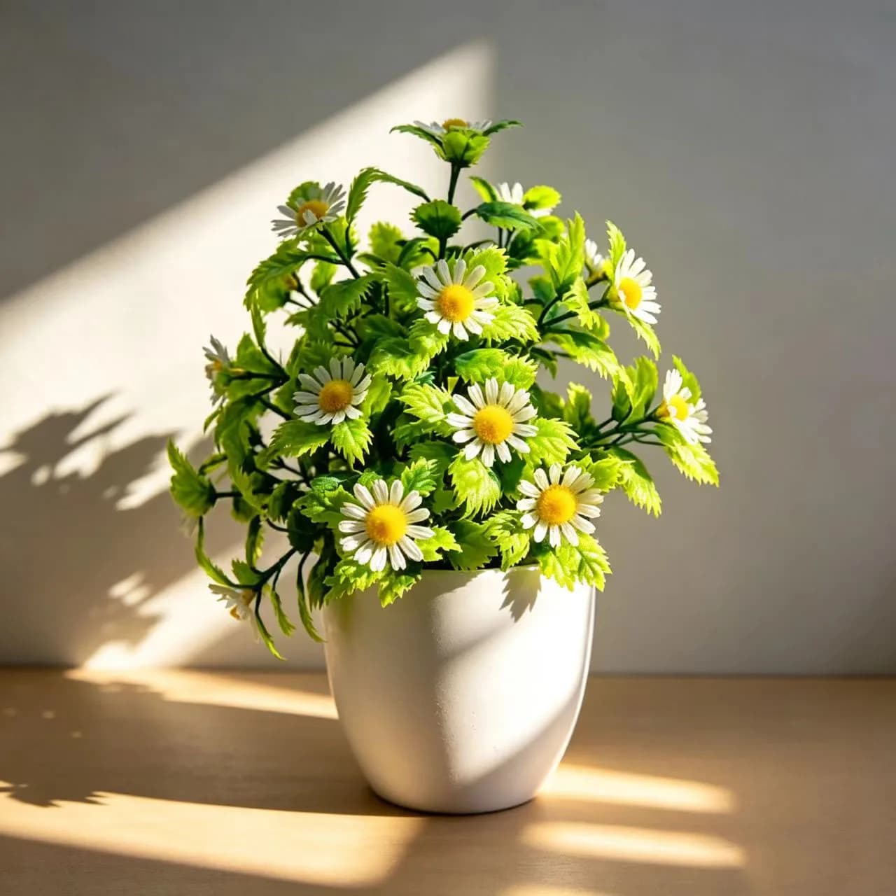 Artificial Plants Chrysanthemum Potted Bonsai Small Tree Pot Fake Plant Potted garden Ornaments Table Home Room Decoration