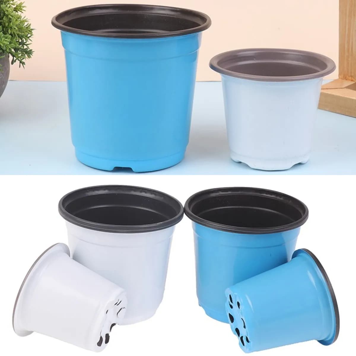 10PCS growing pots from plastic flowers for house for succulent plants pot from small flower pot from seed simple thickened nursery vessels