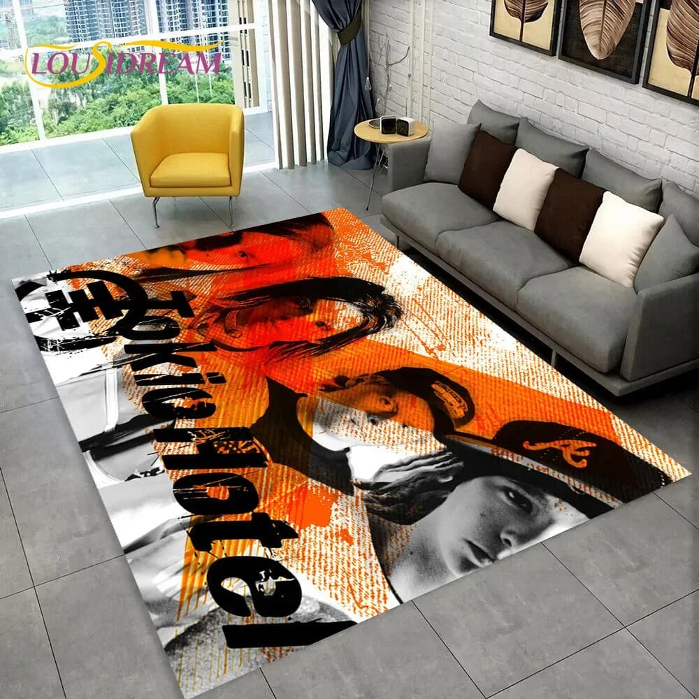 Tokio Hotel Rock Band Bill Kaulitz Carpet Rug for Home Living Room Bedroom Sofa Doormat Decor,kids Area Rug Non-slip Floor Mat