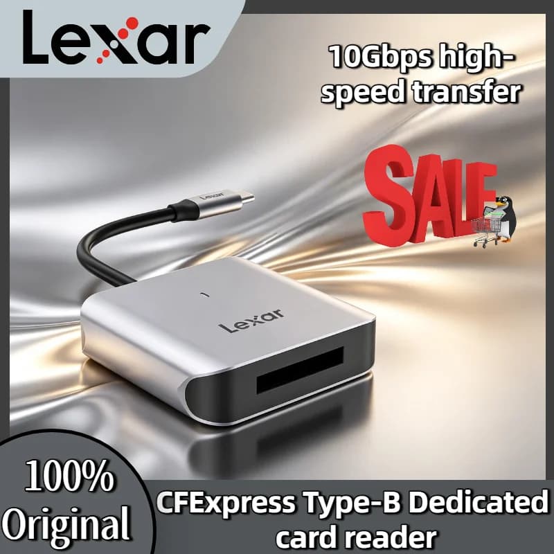 Lexar Professional CFexpress Type B Card Reader LRW510U 10Gbps USB 3.2 Gen 2 Type C Portable for 8K Video Photographer