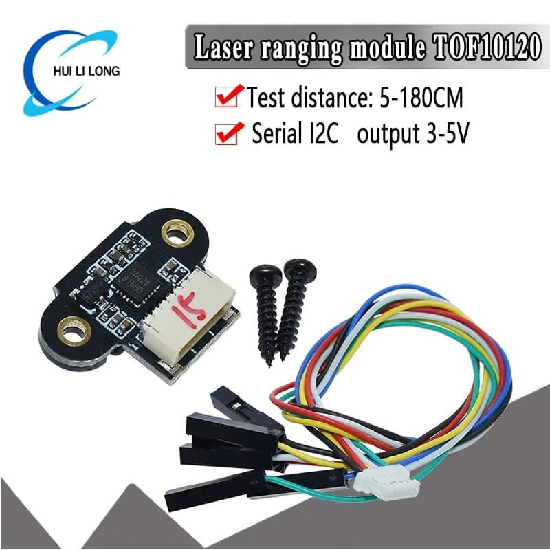ToF10120 Sensor Module Laser Flow Sensor Distance Sensor 10-180 cm Interface RS232 Arduino TOF05140 UART I2C Output 3-5 V