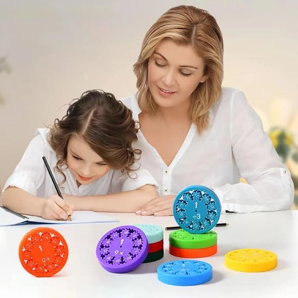 Fidget Spinner Matematico, Gioco Sensoriale per Dita, Giroscopio per Apprendimento Aritmetico (Addizione o Sottrazione), Regalo per Bambini con Autismo