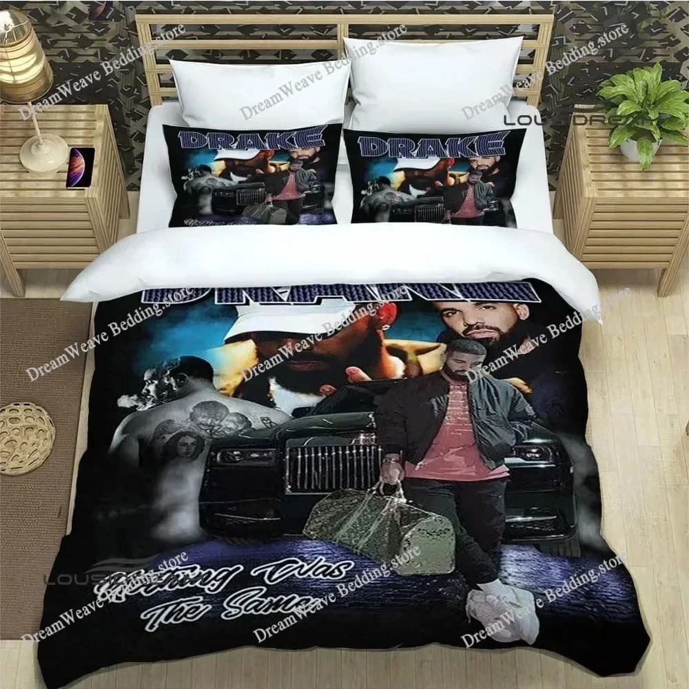 Rapper Drake 3D Printed Bedding Sets Exquisite Bed Supplies Set Duvet Cover Bed Comforter Set Bedding Set Luxury Birthday Gift96