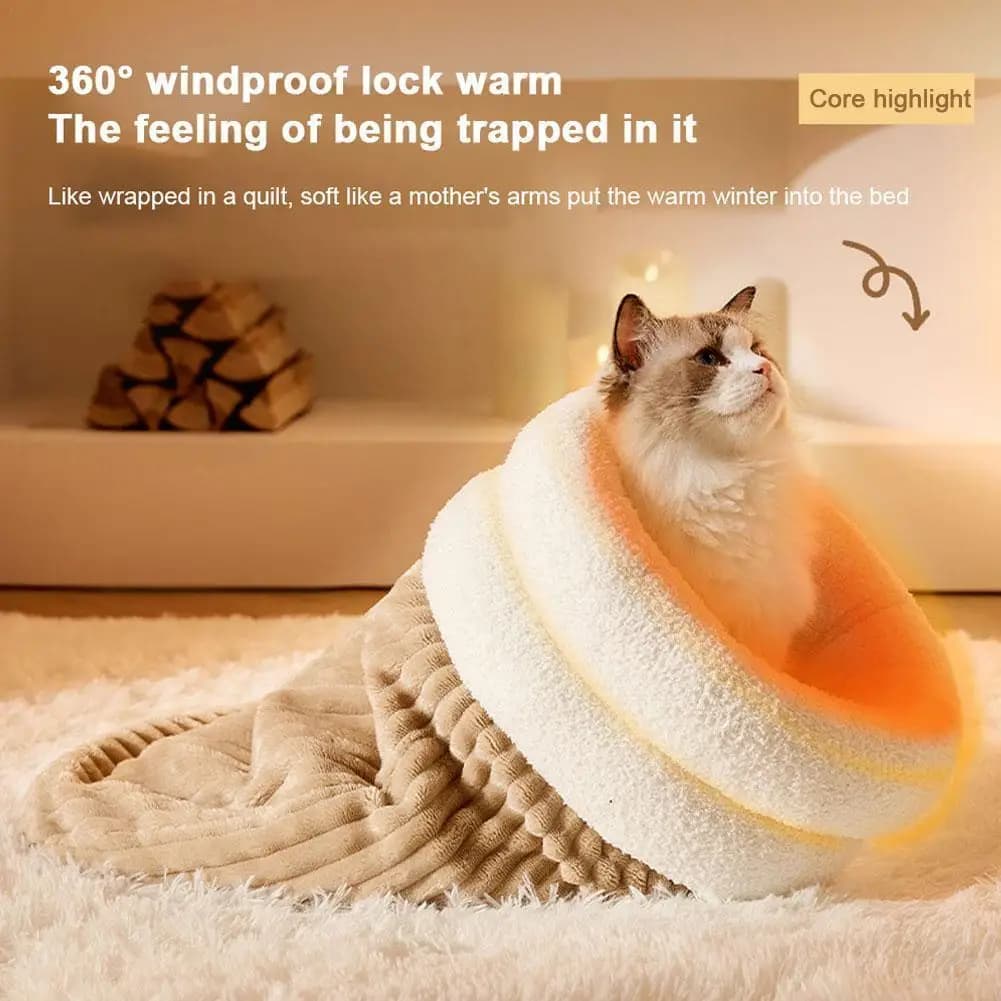 Nido per gatti Quattro stagioni per uso generale Gatto invernale Nido per dormire caldo Nido tascabile di sicurezza semi-chiuso Nido per sacco a pelo per gatti