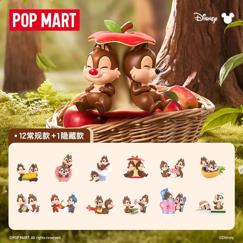 Pop Mart Disney Chip N Dale Playful Brothers Series Blind Box Ufficiale Autentico - Statuette Anime da Collezione, Giocattolo Regalo per Collezionisti
