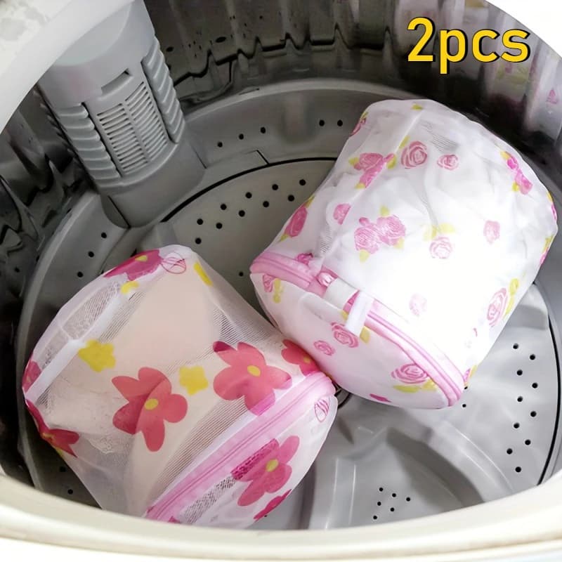 2pcs high-quality underwear mesh bag - foldable laundry bag for organizing and storing delicate clothing