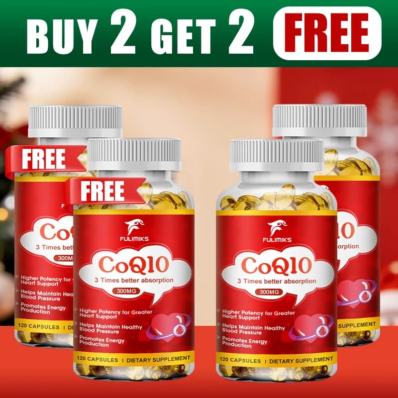 Acquista 2 e ricevi 2 gratis! Capsule di CoQ10 Puro, Supporto per la Salute del Cuore, Energia Cellulare e Funzioni Cognitive, Pressione Sanguigna e Circolazione Sane