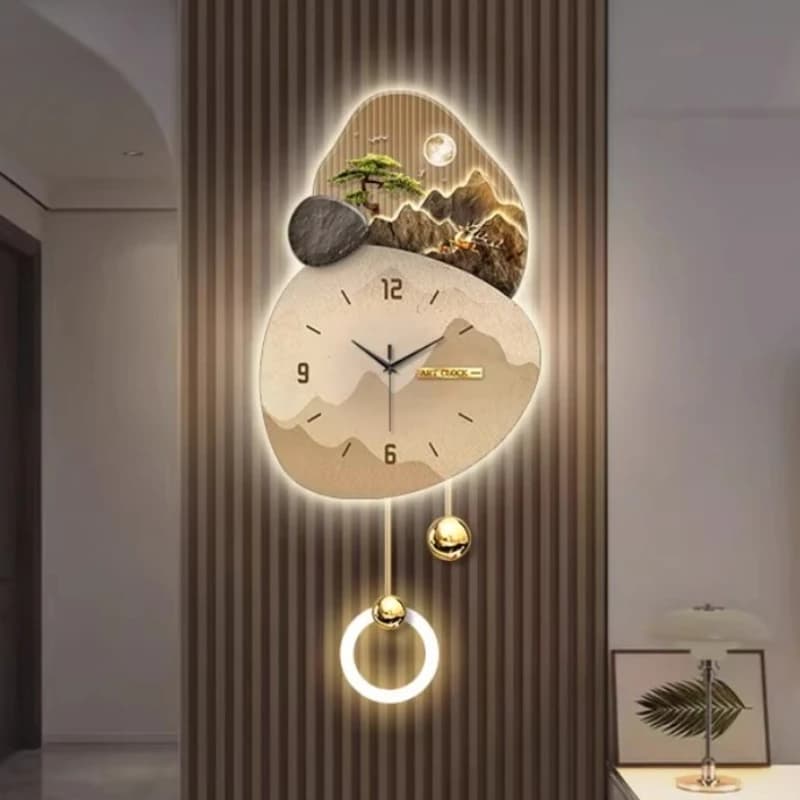 Luxury Creativity Corridor LED Wall Clock Fashion Living Room Clock Mural Watch Restaurant Number Wall Mute Clock Home Decor