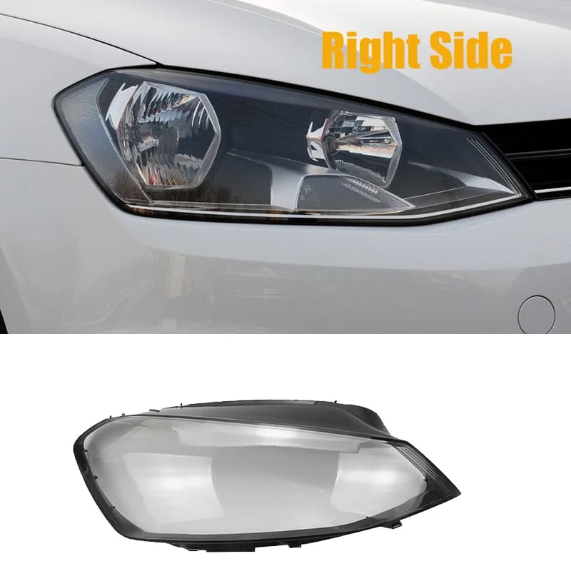 Per Golf 7 MK7 2014 2015 2016 2017 Auto Faro Copertura Lente Trasparente Faro Paralume Shell-A74F