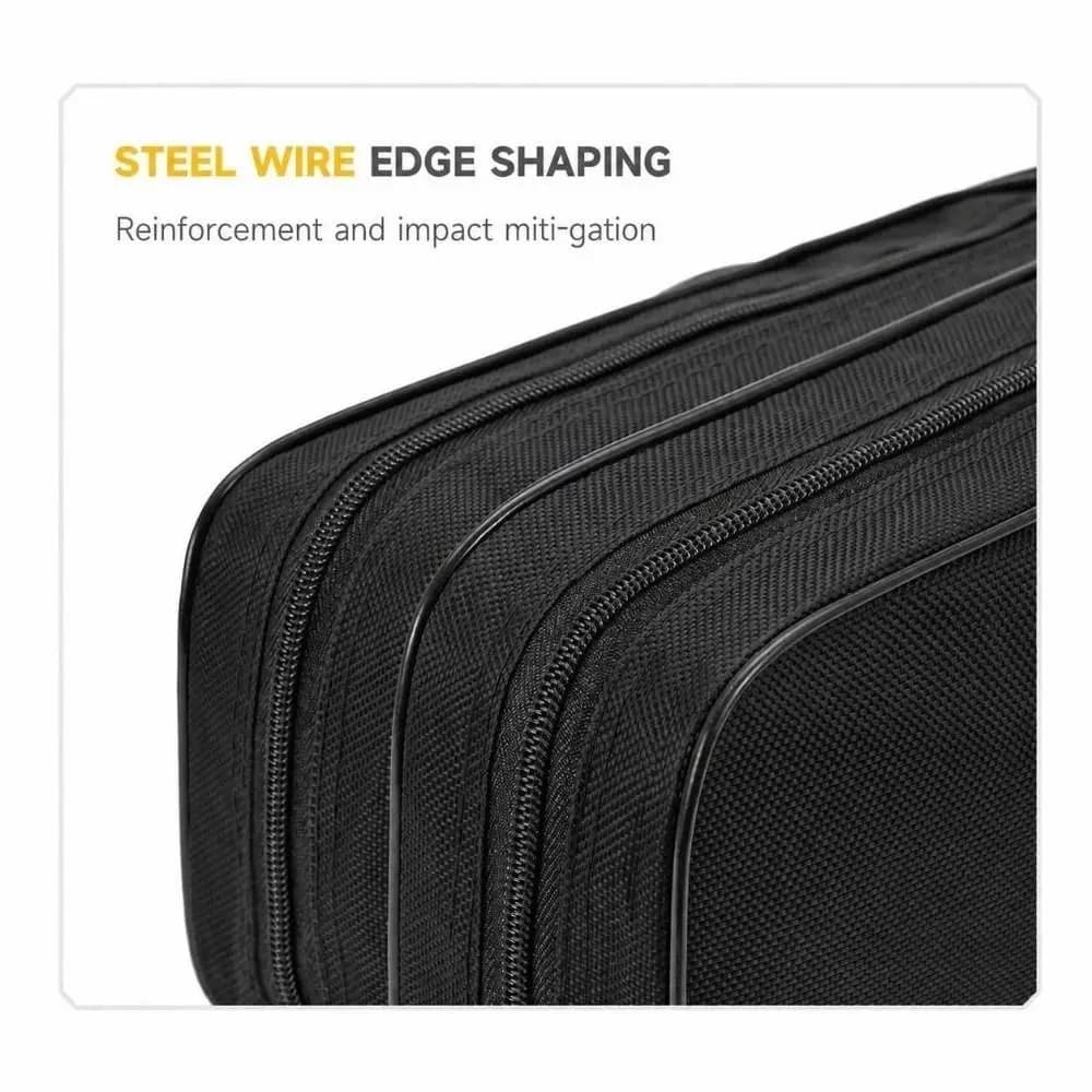 with Tackle Box Fishing Rod Case Folding Oxford Fabric Fishing Rod Bag Large Compartments Pole Reel Storage Bag for Fishing