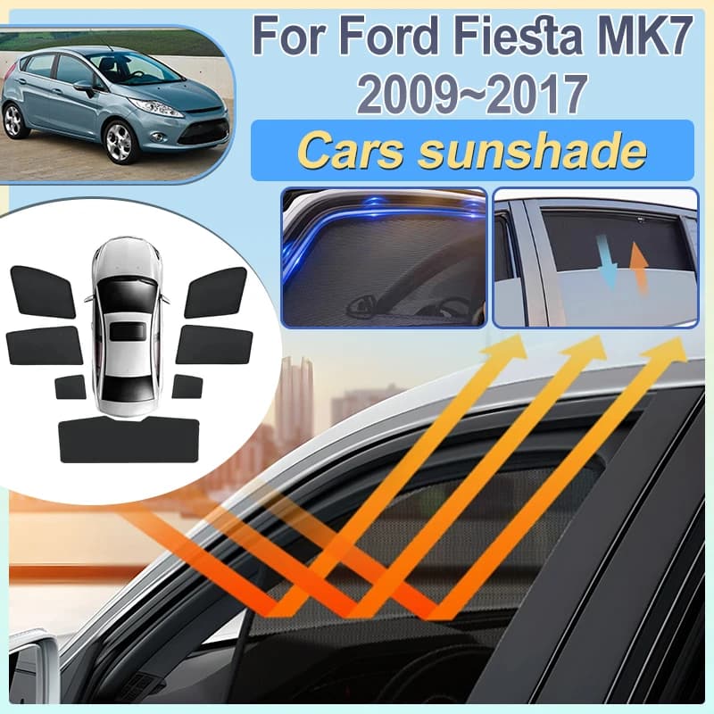 Per Ford Fiesta MK7 2009-2017 MK6 Mark VI 5 porte Hatchback Tendina Parasole Magnetica per Finestrino Auto Accessori