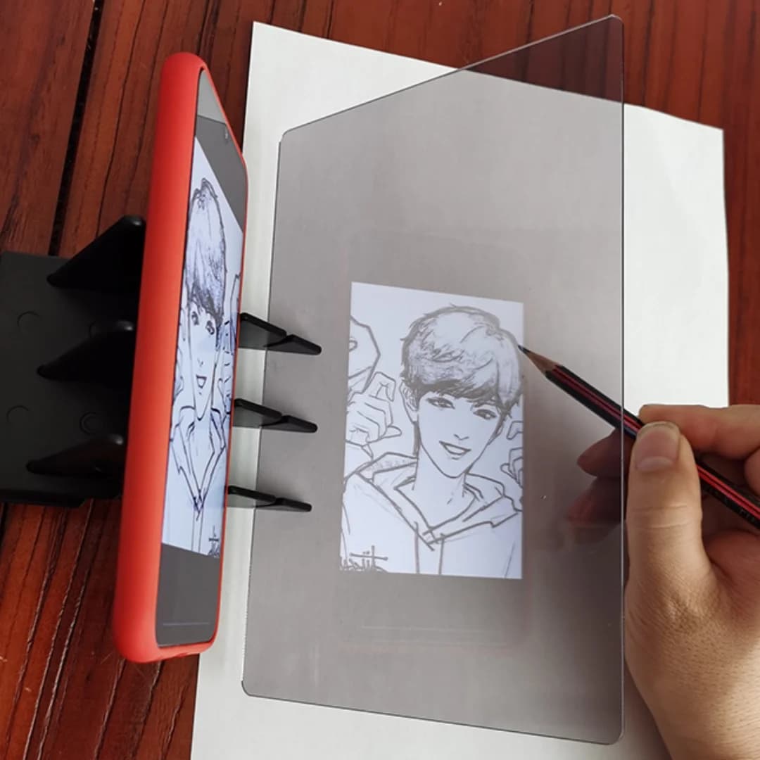 Tavolo da disegno ottico con immagini chiare da 6,5 pollici, strumento per schizzi per pittura con proiettore portatile per principianti, artisti
