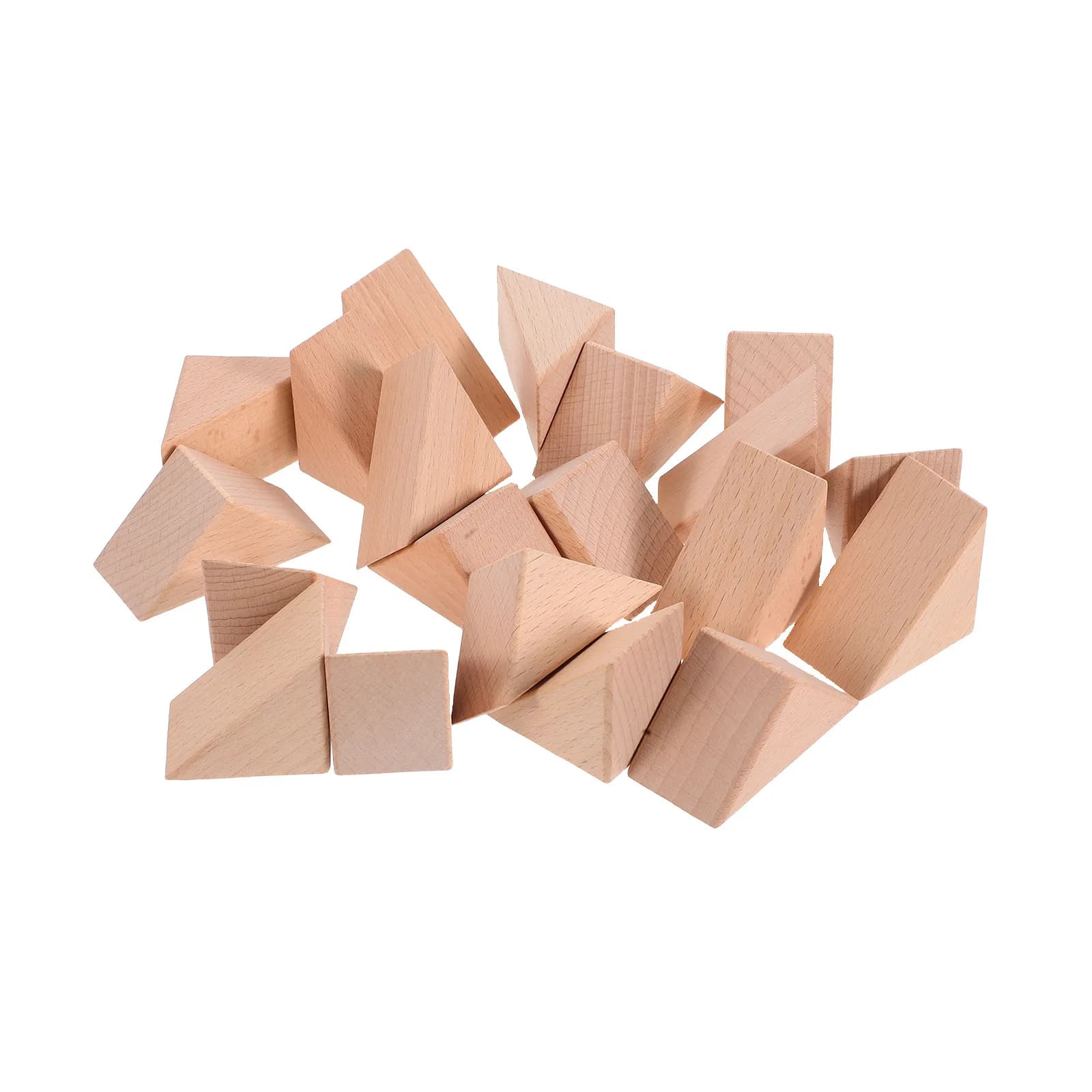 20Pcs Solid Wood Blocks Geometric Shapes Early Education Aid for Kids Creativity Hand Eye Coordination Home Kindergarten