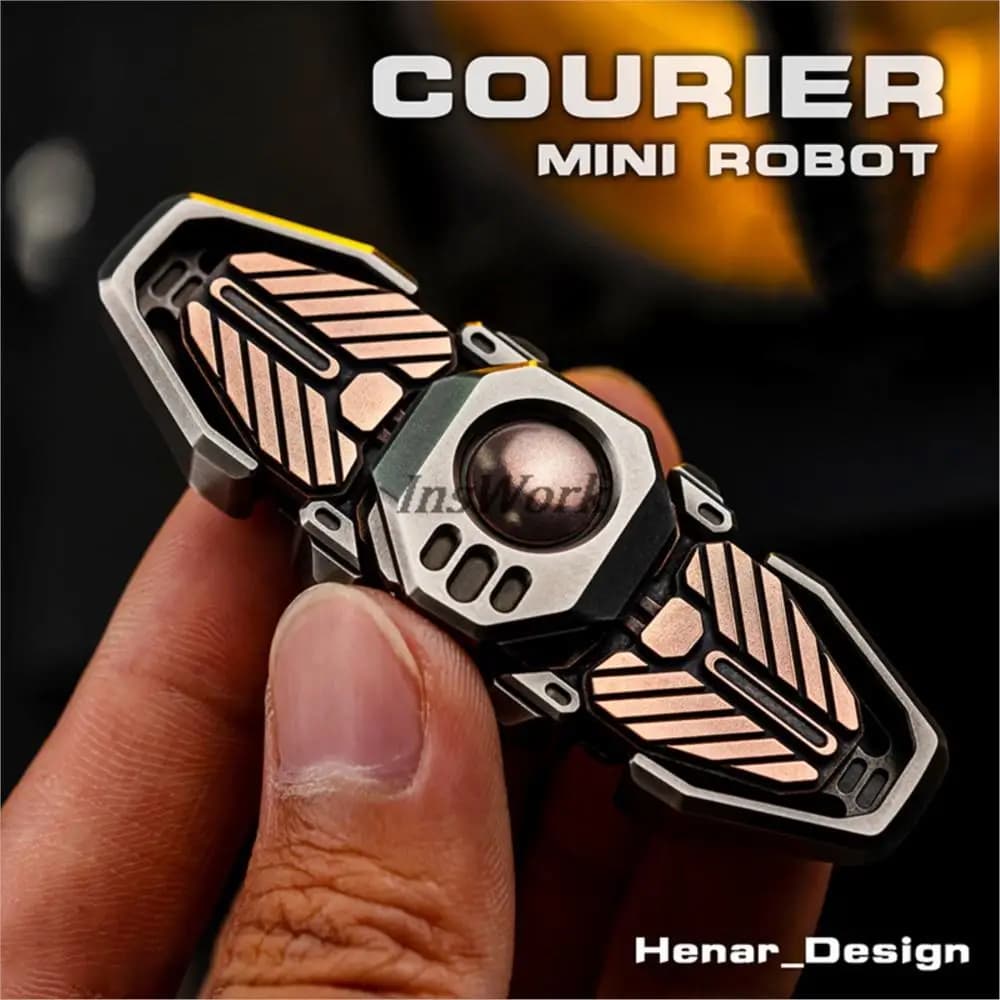 WANWU EDC Corriere Mini Robot Finger Spinner Slider Handspinner Stress Releiver Metallo Fidget Spinner Autismo Giocattoli