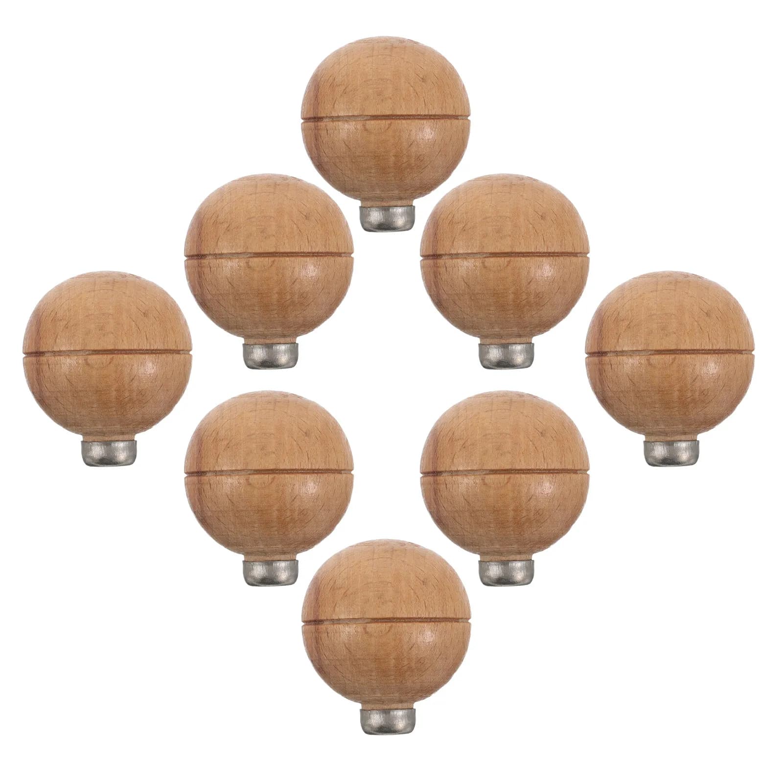 10Pcs Wood Carving Tool Handles Ergonomic File Handle Set Ball Shaped Metal Collar Replacement Grip for Wood Engraving Crafting