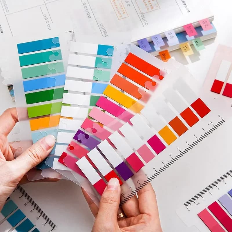 10*20PCS Indice Trasparente Note di Carta Materiale Scolastico Per Ufficio di Cancelleria Piccolo Rettangolo Adesivo Fluorescente Striscia Appiccicosa
